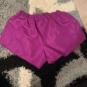 Purple athletic shorts